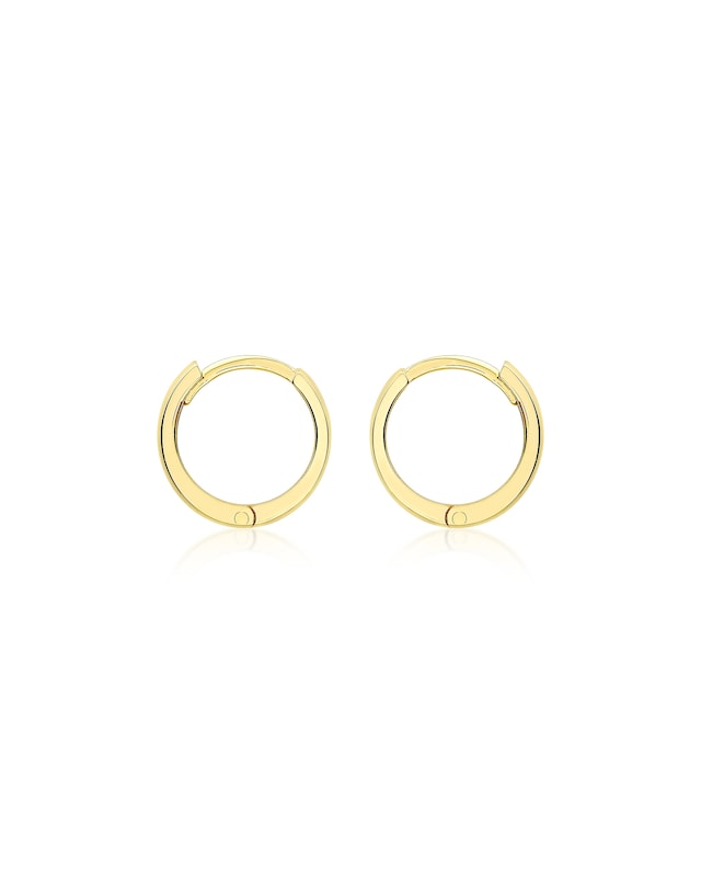 9ct Gold Tube Huggy Hoop Creole Earrings