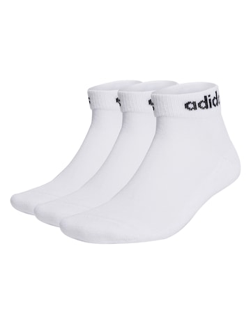 adidas Linear Logo 3 Pack Ankle Socks