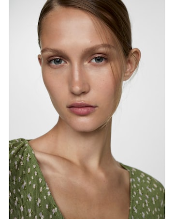 Mango Floral Ruffle Top