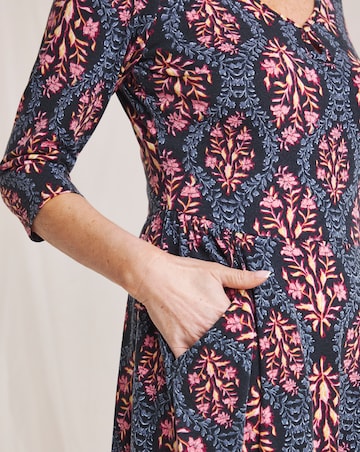 Julipa Key Hole Jersey Midi Dress