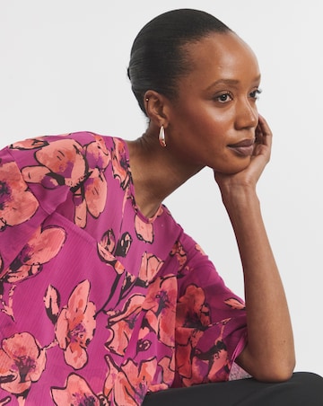 Joanna Hope Tiered Ruffle Blouse