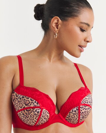 Ann Summers Instinctive Padded Plunge Wired Bra Red