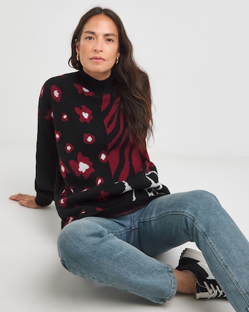 Joe Browns Mix Print Animal Jumper