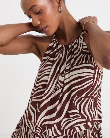 Textured Crinkle Halter Top