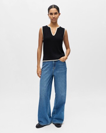 OBJECT Black V-Neck Knit Top