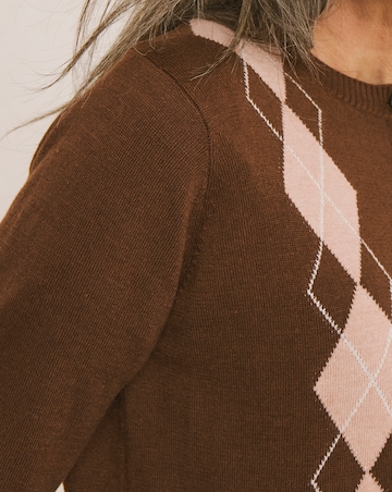 Julipa Argyle Supersoft Cardigan