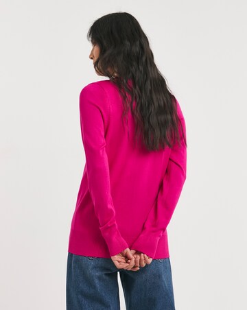 Pink V Neck Cardigan