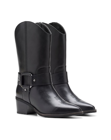 Clarks Morzine Leather Western Boots Standard Fit