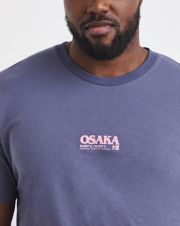 Jack & Jones Osaka Back Graphic T-Shirt - Blue