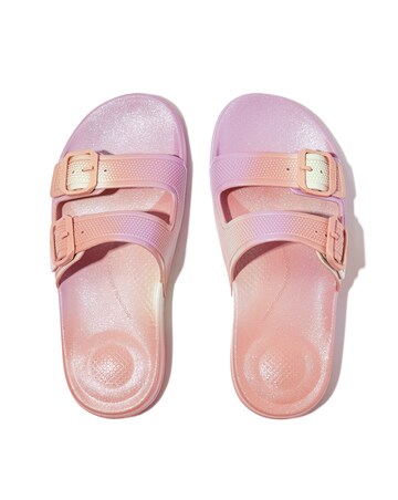 Fit Flop iQushio Two-Bar Buckle Slides Standard Fit