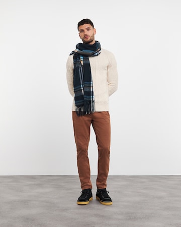 Ecru Cable Knit Crew Neck