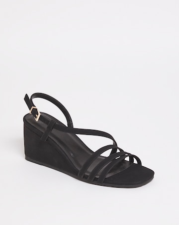 Joanna Hope Strippy Wedge Sandal - Wide Fit (E)