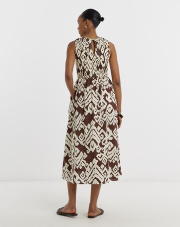 JdY Diego S/L Woven Print Midi Dress