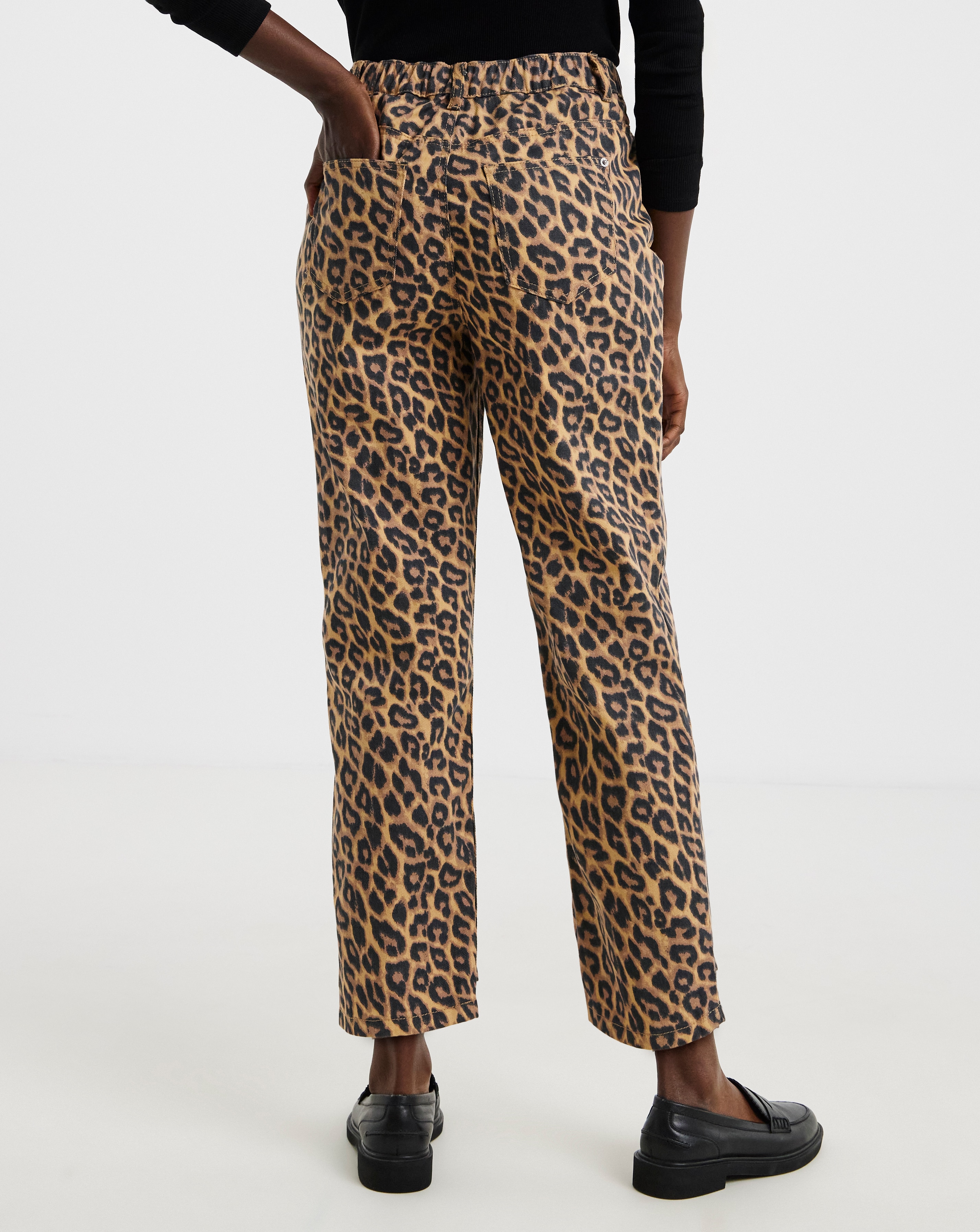 Pure Cotton Leopard Straight Leg Jean | JD Williams