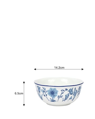 Waterside 16 Piece Blue Floral Dinner Set