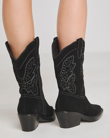 Daytona Suede Western Calf Boots - Extra Wide Fit (EEE) & Standard Calf