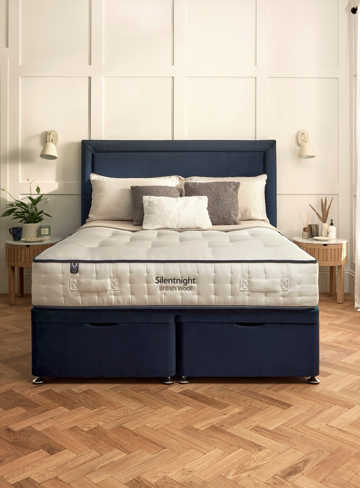 Silent Night double bed in a bedroom