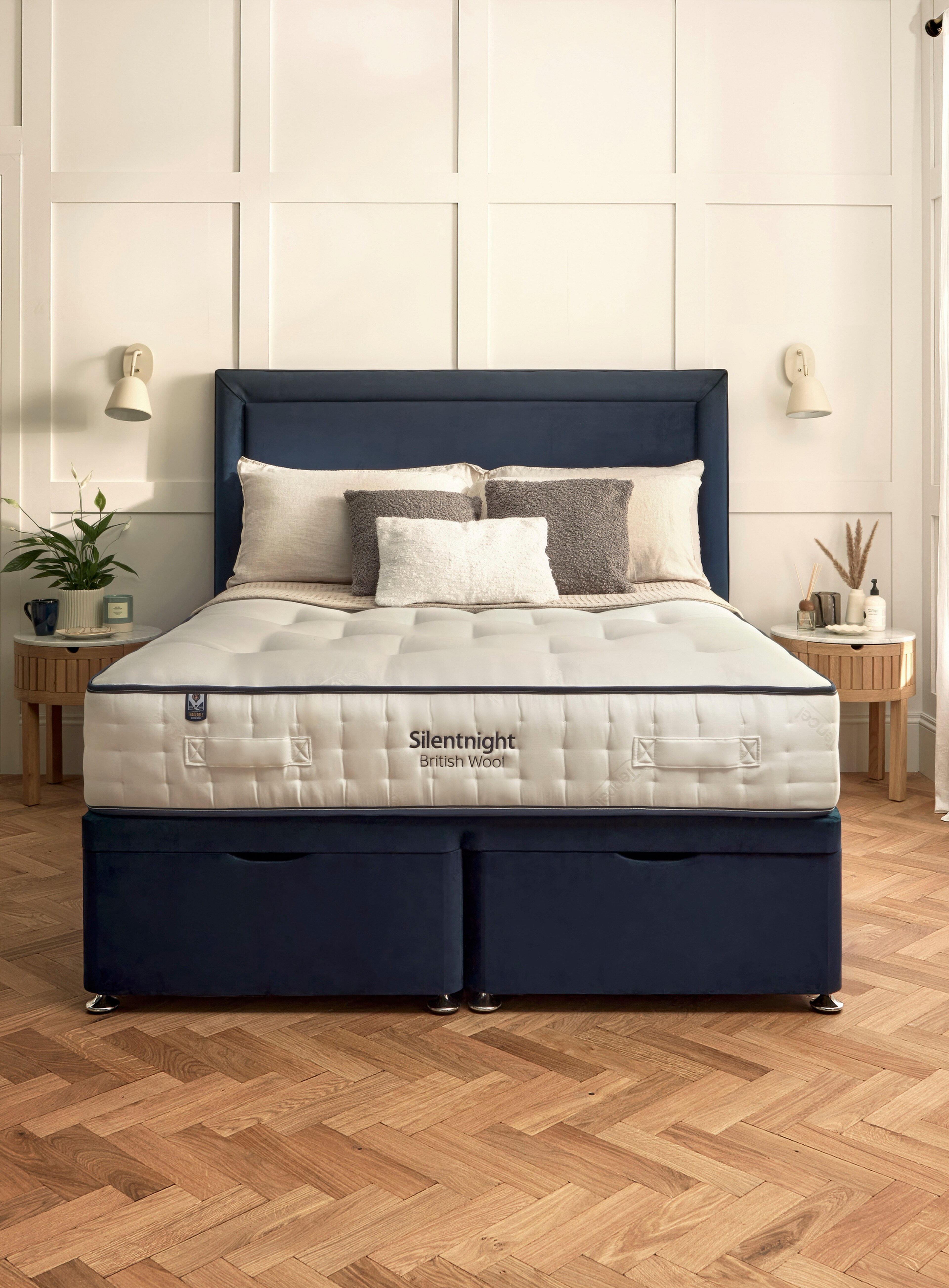 Silent Night double bed in a bedroom