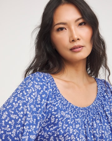 Julipa Longline Shirred Neck Top