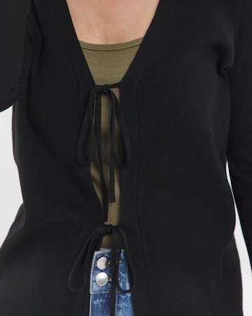 Black Tie Front Cardigan