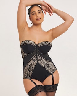 MAGISCULPT Firm Control Lace And Mesh Underwire Padded Multiway Body (B-F) Black