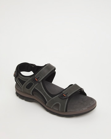 Grey Trekker Sandal Wide Fit