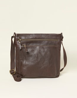 Fatface Allie Leather Messenger Crossbody Bag