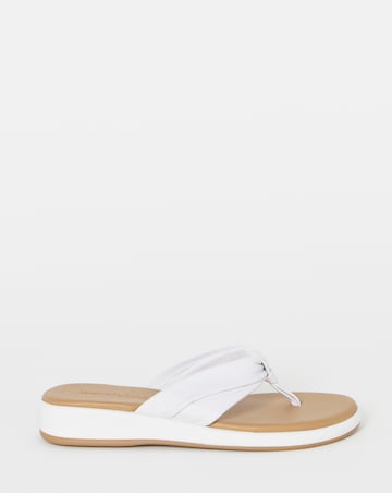 Valencia Toe Post Low Wedge Sandals - Extra Wide Fit (EEE)