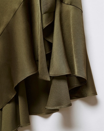 Mango Ruffle Wrap Dress