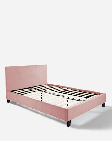 Hayden Velvet Bed Frame with 3 Layer Memory Foam Hybrid Mattress