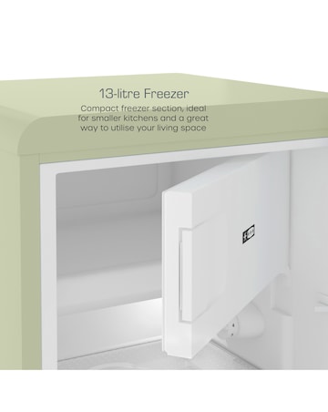 Swan SR11035GNE Retro Under Counter Fridge 90L - Green