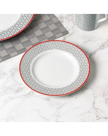 Waterside 24 Piece Grey Dinner Set