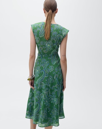 Mango Green Floral Midi Dress