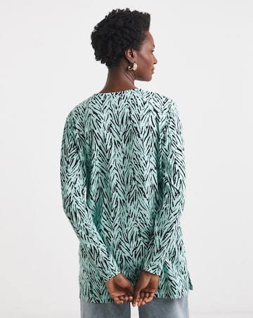 V-Neck Split Hem Slouch T-Shirt