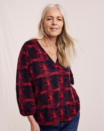 Julipa V-Neck Jersey Blouse