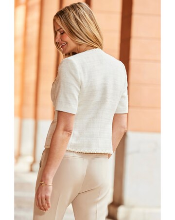 Sosandar Short Sleeve Boucle Jacket