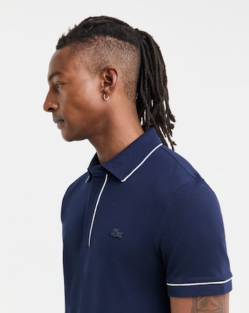 Lacoste Short Sleeve Tipped Polo - Navy