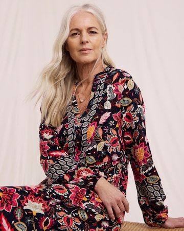 Julipa Contrast Print Jersey Midi Dress