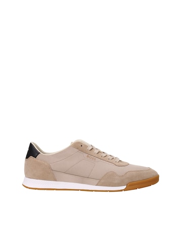 BOSS Titanium Suede Trainer - Light Beige