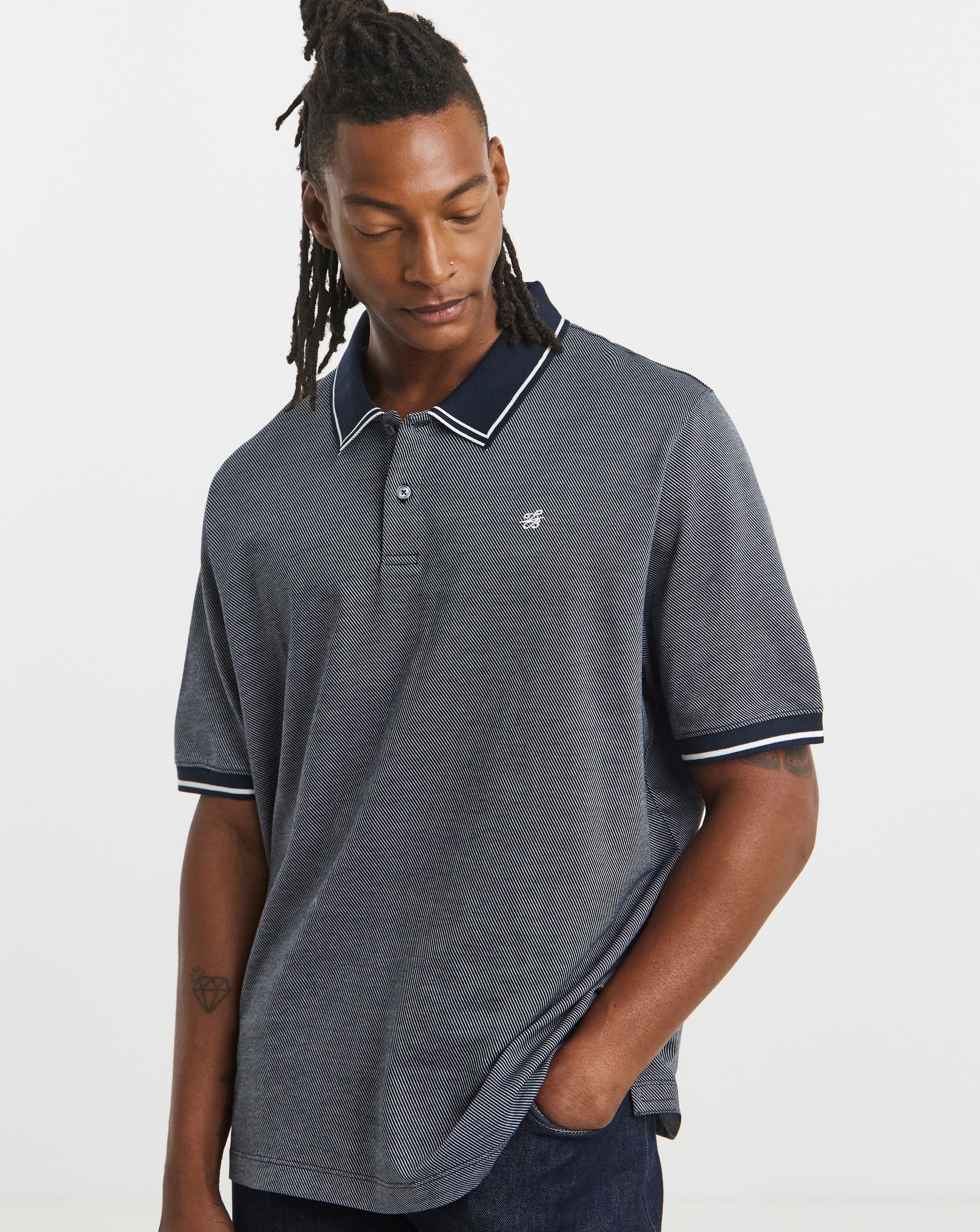 Ted Baker Helta Tipped Collar Polo Shirt | JD Williams
