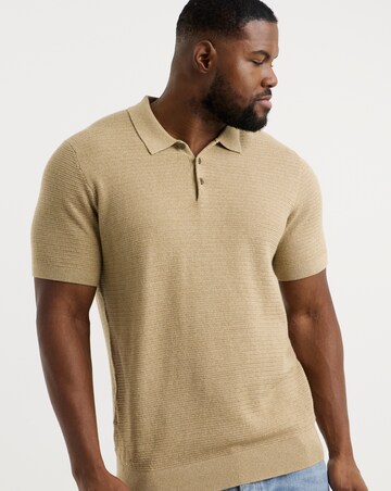 Jack & Jones Premium Riley Knitted Polo - Natural