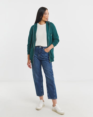 Longline Zip Up Hoodie