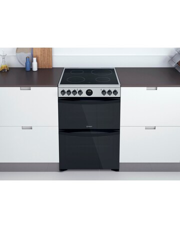 Indesit ID67V9HCX/UK 60cm Electric Double Cooker + Installation