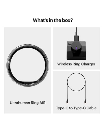 Ultrahuman Ring AIR Bluetooth Smart Ring - Air Silver - Size 11