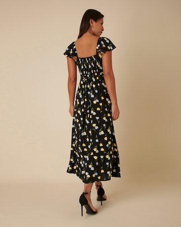 Nobody's Child Elsie Midi Dress Babette Tulip Black