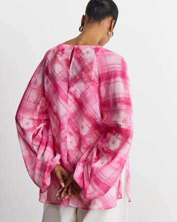 Joanna Hope Check Print Blouse
