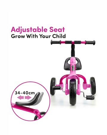 Xootz Switch Rider Folding Balance Bike Trike - Pink