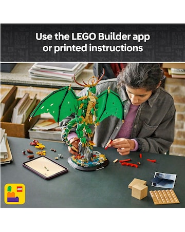 LEGO NINJAGO The Guardian Dragon Display Building Kit with Master Wu 71847