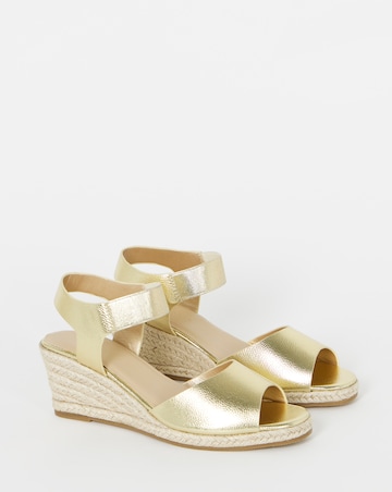 Sariah Two Part Espadrille Wedge Sandals - Extra Wide Fit (EEE)