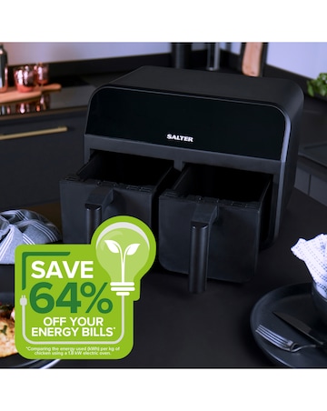 Salter Dual Air Cook Digital Pro Air Fryer 7.4L